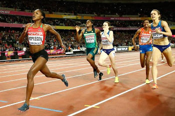 Kipyengon fly tu finish 1,500 m London 2017