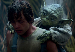 Yoda and Luke at Dagobah