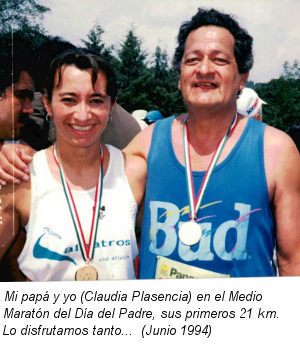Papá y Claudia - Carrera del Día del Padre, junio 1994