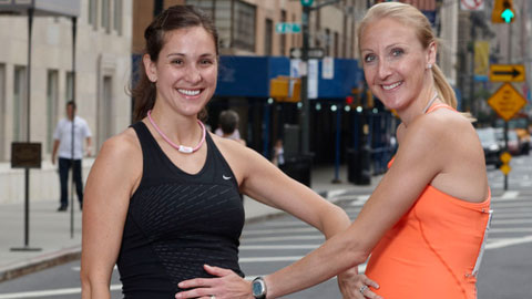 Karla Goucher y Paula Radcliffe embarazadas 2010