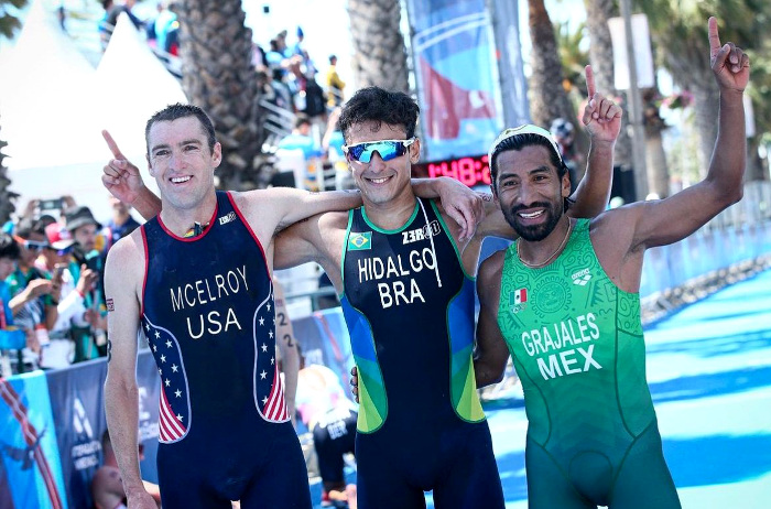 McElroy, Hidalgo y Grajales podio Triatlón Panamericano Santiago 2023