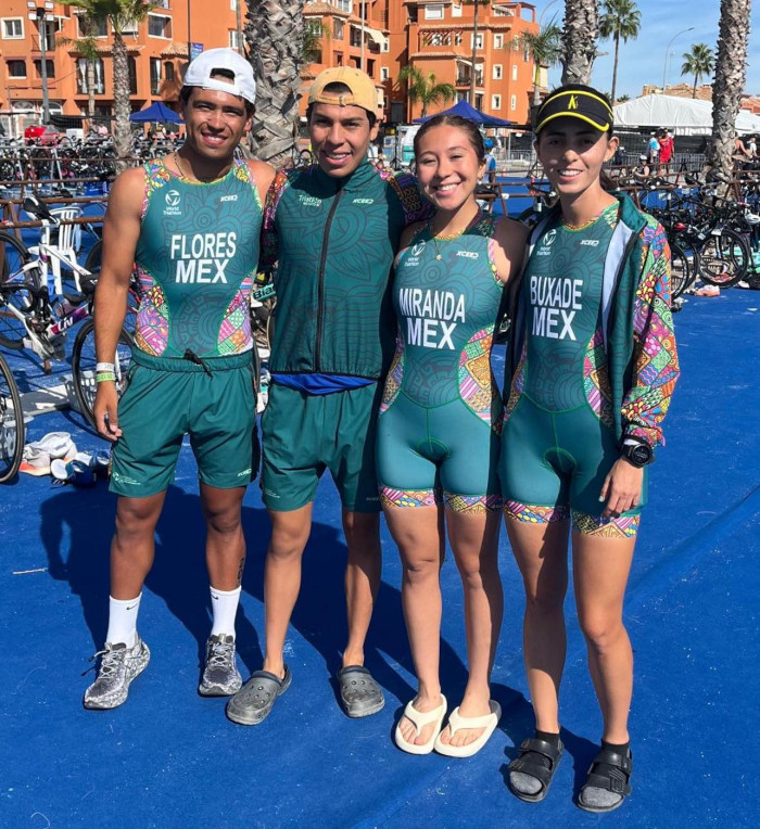 Oro para México Relevos Mixtos cat. 20-29 Mundial Triatlón Torremolinos 2024